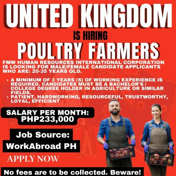 Hiring POULTRY FARMERS in United Kingdom